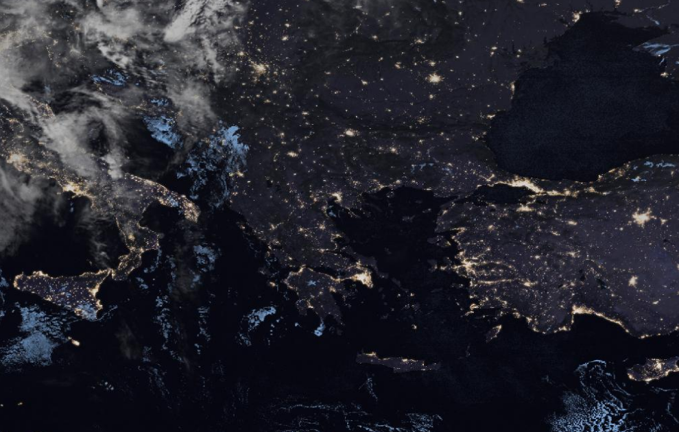 Τελευταία δορυφορική εικόνα νεφοκάλυψης Τελευταία δορυφορική εικόνα νεφοκάλυψης