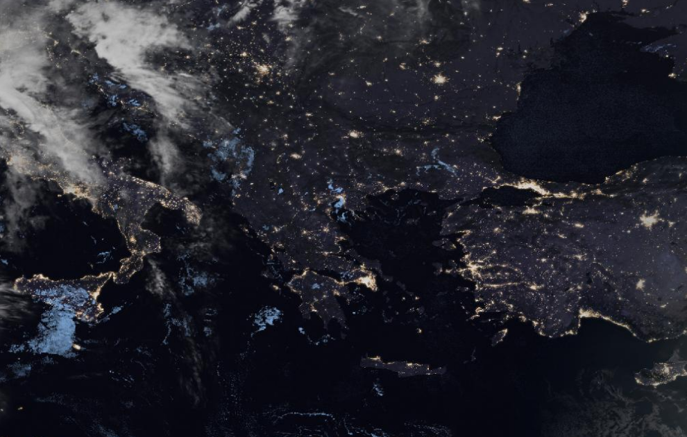 Τελευταία δορυφορική εικόνα νεφοκάλυψης