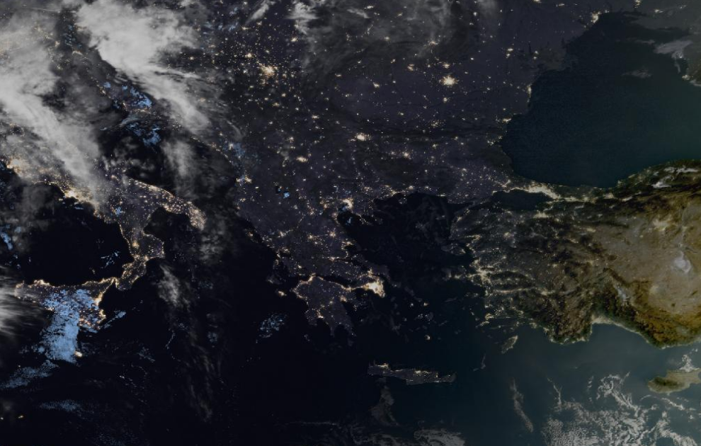 Τελευταία δορυφορική εικόνα νεφοκάλυψης Τελευταία δορυφορική εικόνα νεφοκάλυψης