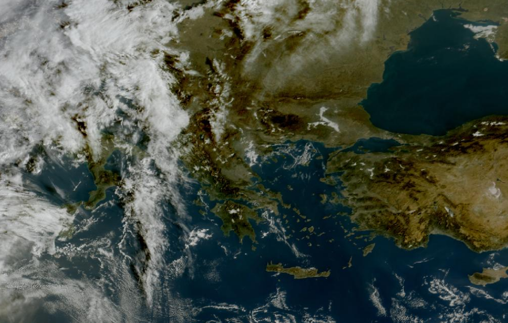 Τελευταία δορυφορική εικόνα νεφοκάλυψης Τελευταία δορυφορική εικόνα νεφοκάλυψης