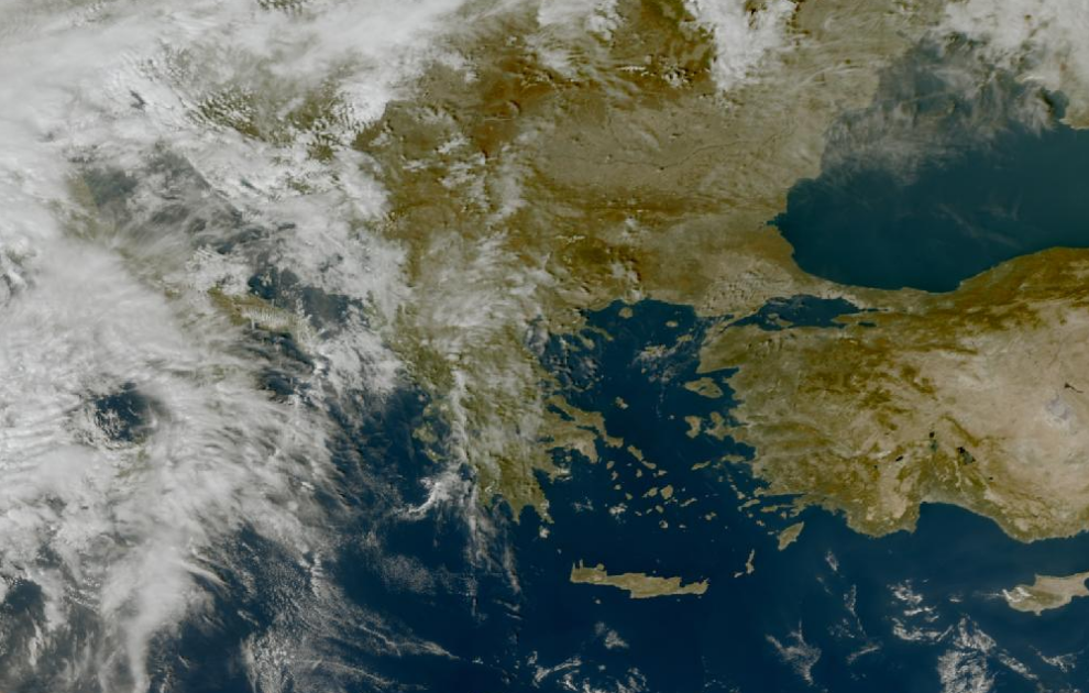 Τελευταία δορυφορική εικόνα νεφοκάλυψης Τελευταία δορυφορική εικόνα νεφοκάλυψης