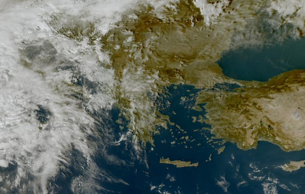 Τελευταία δορυφορική εικόνα νεφοκάλυψης