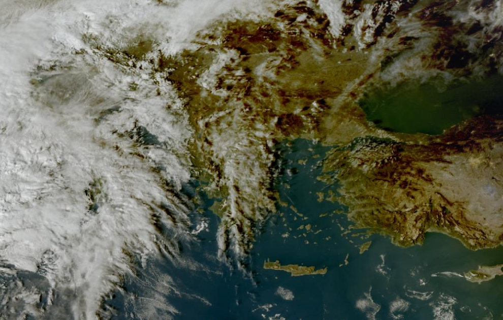 Τελευταία δορυφορική εικόνα νεφοκάλυψης