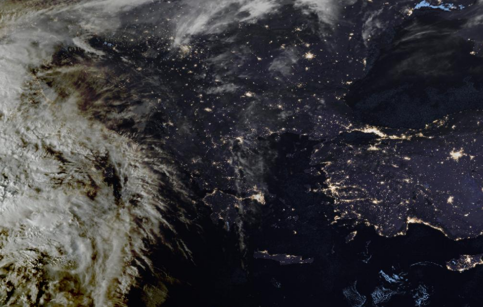 Τελευταία δορυφορική εικόνα νεφοκάλυψης Τελευταία δορυφορική εικόνα νεφοκάλυψης