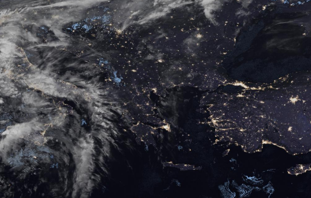 Τελευταία δορυφορική εικόνα νεφοκάλυψης