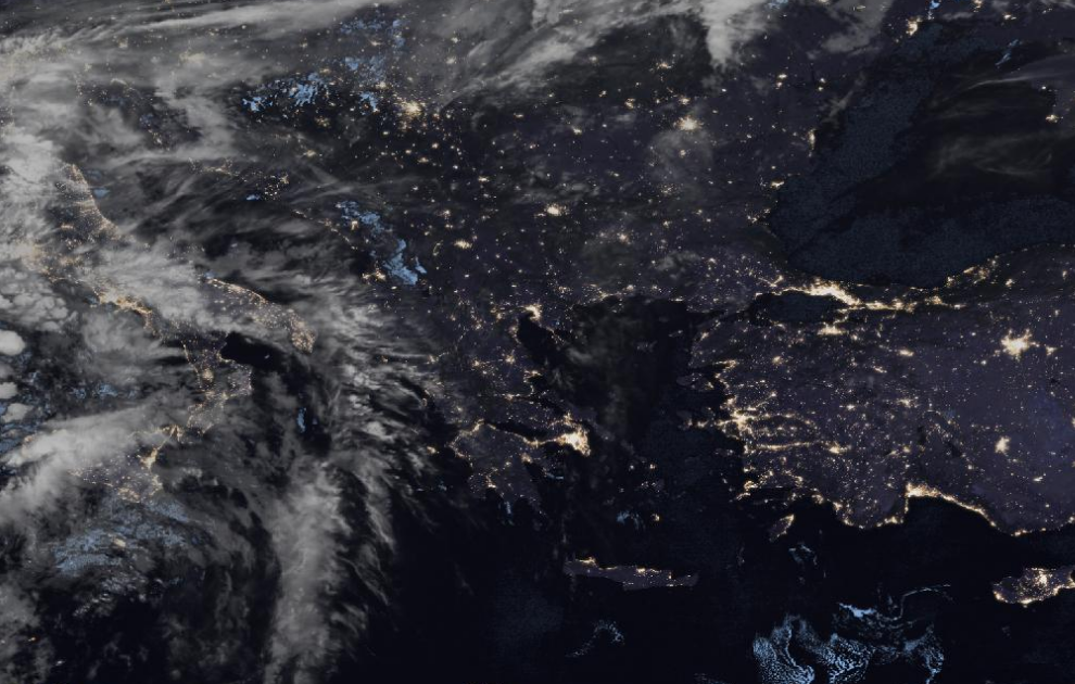 Τελευταία δορυφορική εικόνα νεφοκάλυψης Τελευταία δορυφορική εικόνα νεφοκάλυψης