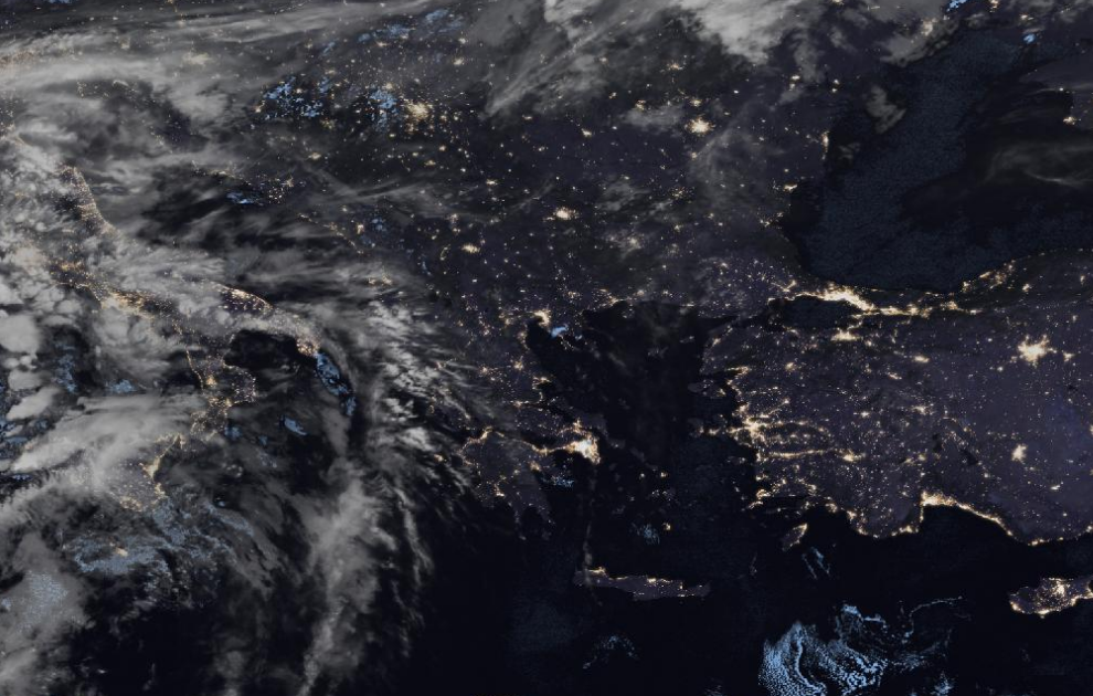 Τελευταία δορυφορική εικόνα νεφοκάλυψης Τελευταία δορυφορική εικόνα νεφοκάλυψης