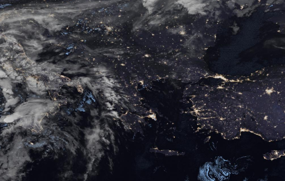 Τελευταία δορυφορική εικόνα νεφοκάλυψης Τελευταία δορυφορική εικόνα νεφοκάλυψης