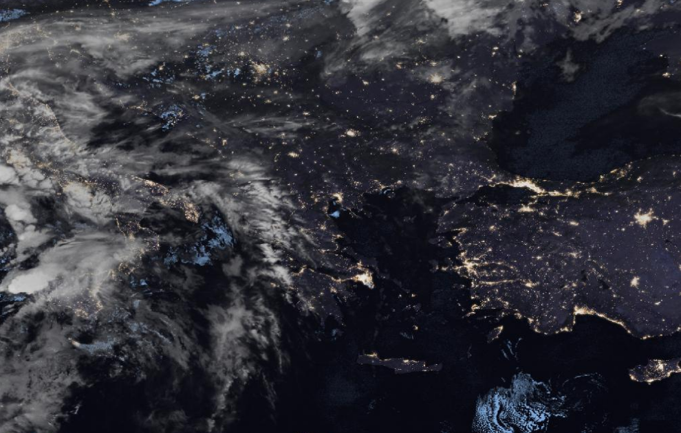 Τελευταία δορυφορική εικόνα νεφοκάλυψης Τελευταία δορυφορική εικόνα νεφοκάλυψης