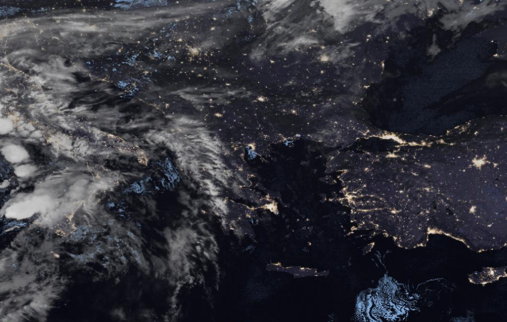 Τελευταία δορυφορική εικόνα νεφοκάλυψης Τελευταία δορυφορική εικόνα νεφοκάλυψης