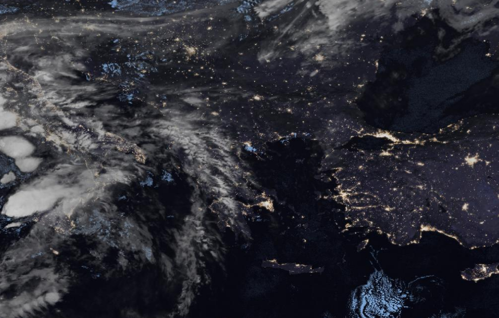 Τελευταία δορυφορική εικόνα νεφοκάλυψης Τελευταία δορυφορική εικόνα νεφοκάλυψης