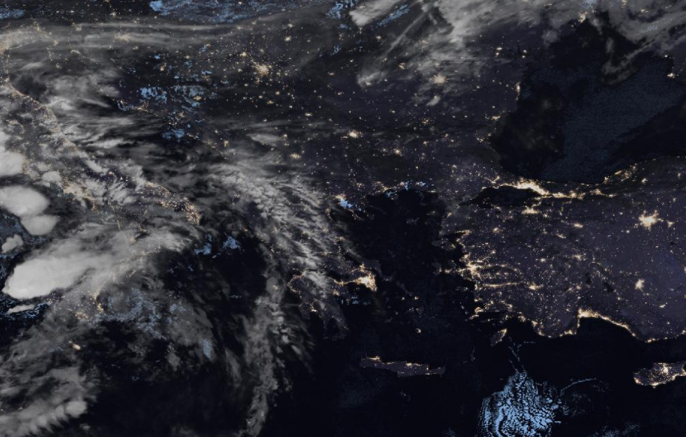 Τελευταία δορυφορική εικόνα νεφοκάλυψης Τελευταία δορυφορική εικόνα νεφοκάλυψης