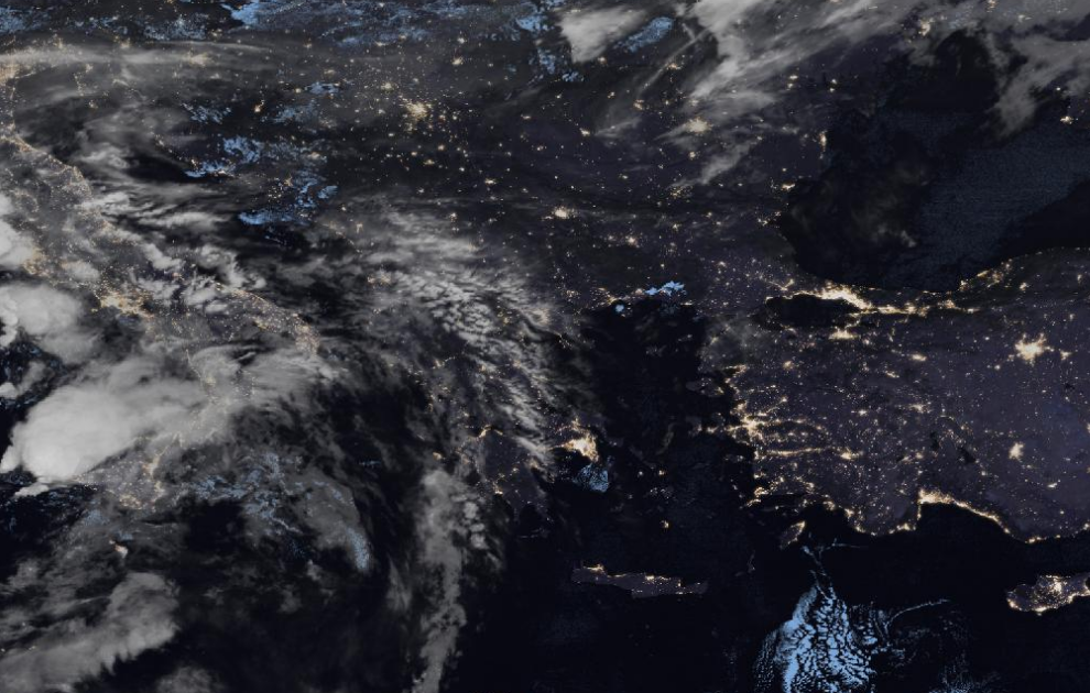 Τελευταία δορυφορική εικόνα νεφοκάλυψης Τελευταία δορυφορική εικόνα νεφοκάλυψης