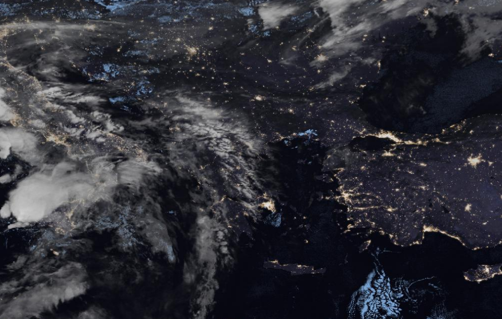 Τελευταία δορυφορική εικόνα νεφοκάλυψης Τελευταία δορυφορική εικόνα νεφοκάλυψης