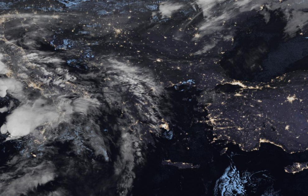 Τελευταία δορυφορική εικόνα νεφοκάλυψης Τελευταία δορυφορική εικόνα νεφοκάλυψης