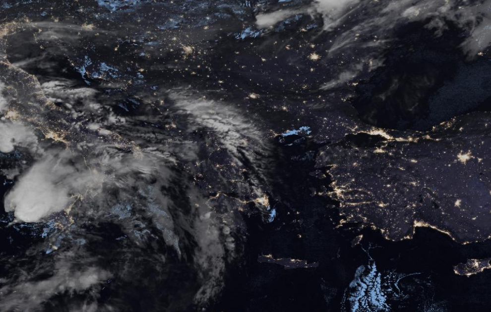 Τελευταία δορυφορική εικόνα νεφοκάλυψης Τελευταία δορυφορική εικόνα νεφοκάλυψης