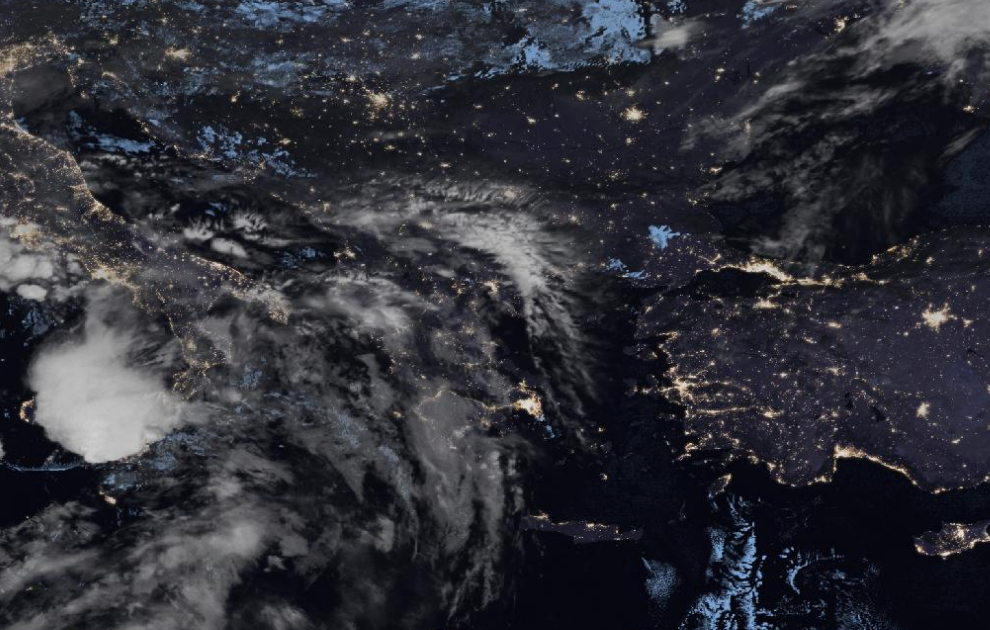 Τελευταία δορυφορική εικόνα νεφοκάλυψης Τελευταία δορυφορική εικόνα νεφοκάλυψης