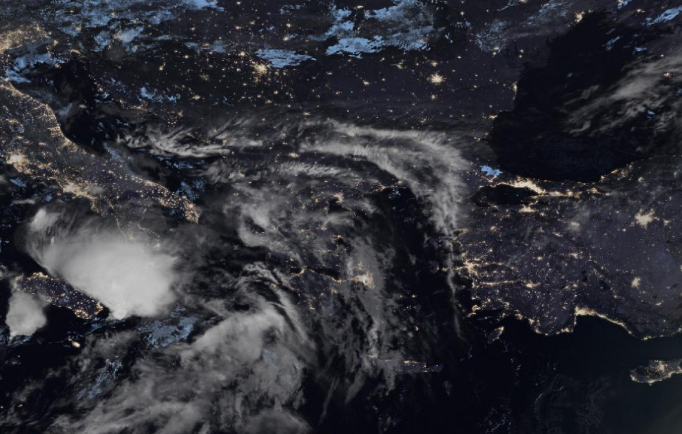 Τελευταία δορυφορική εικόνα νεφοκάλυψης Τελευταία δορυφορική εικόνα νεφοκάλυψης