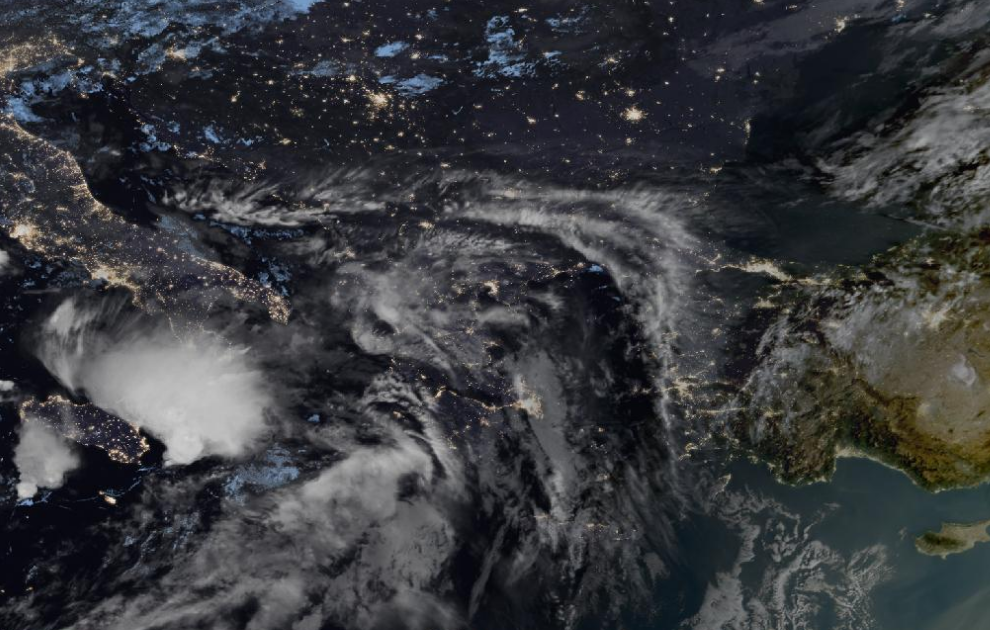 Τελευταία δορυφορική εικόνα νεφοκάλυψης Τελευταία δορυφορική εικόνα νεφοκάλυψης