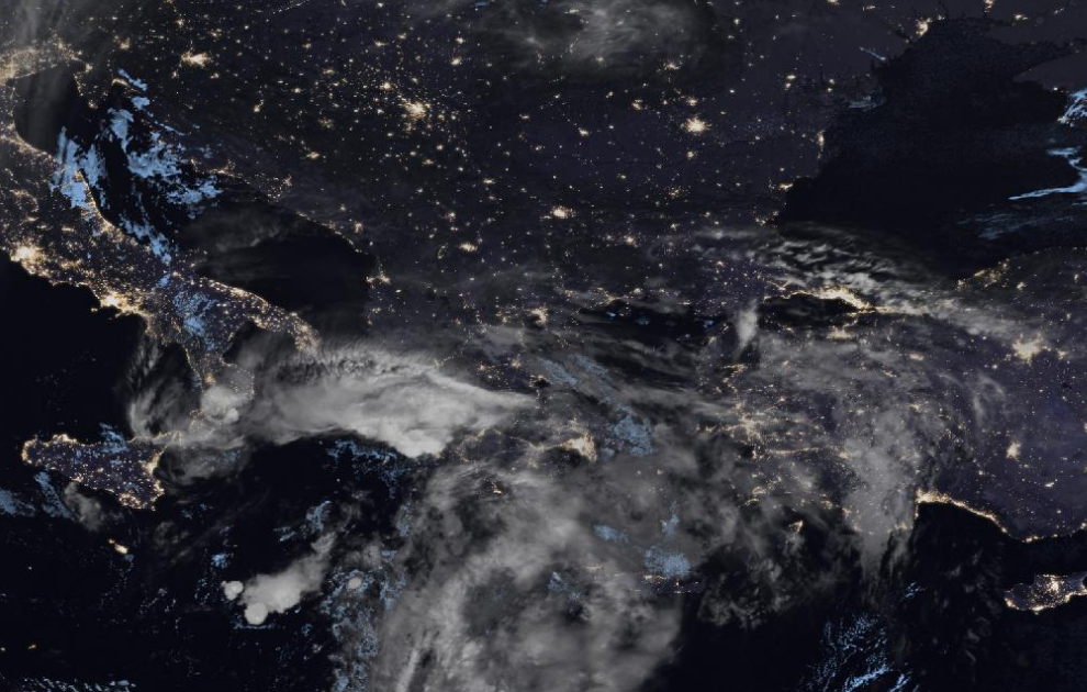 Τελευταία δορυφορική εικόνα νεφοκάλυψης Τελευταία δορυφορική εικόνα νεφοκάλυψης