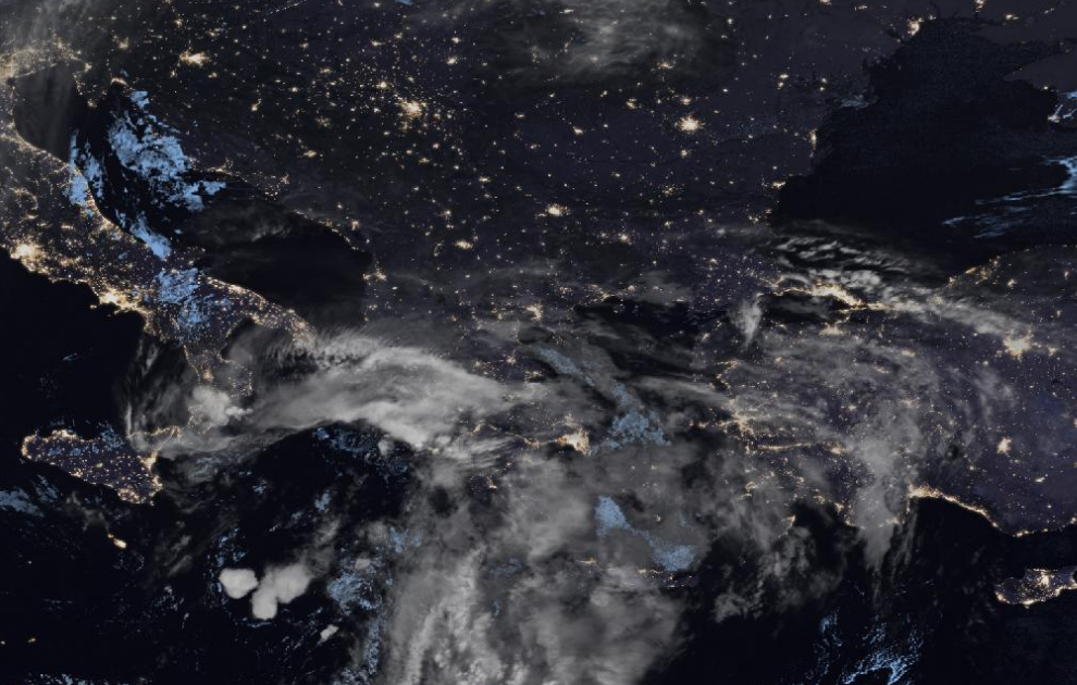 Τελευταία δορυφορική εικόνα νεφοκάλυψης Τελευταία δορυφορική εικόνα νεφοκάλυψης