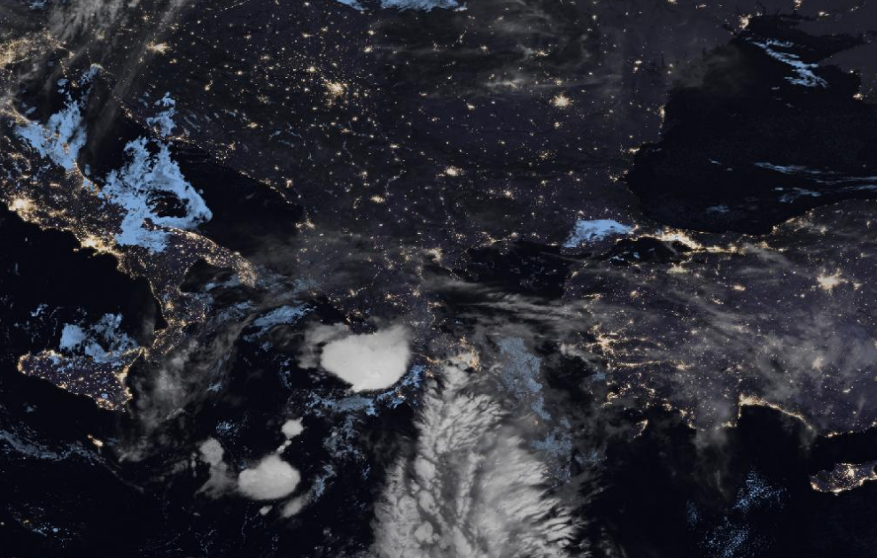 Τελευταία δορυφορική εικόνα νεφοκάλυψης Τελευταία δορυφορική εικόνα νεφοκάλυψης