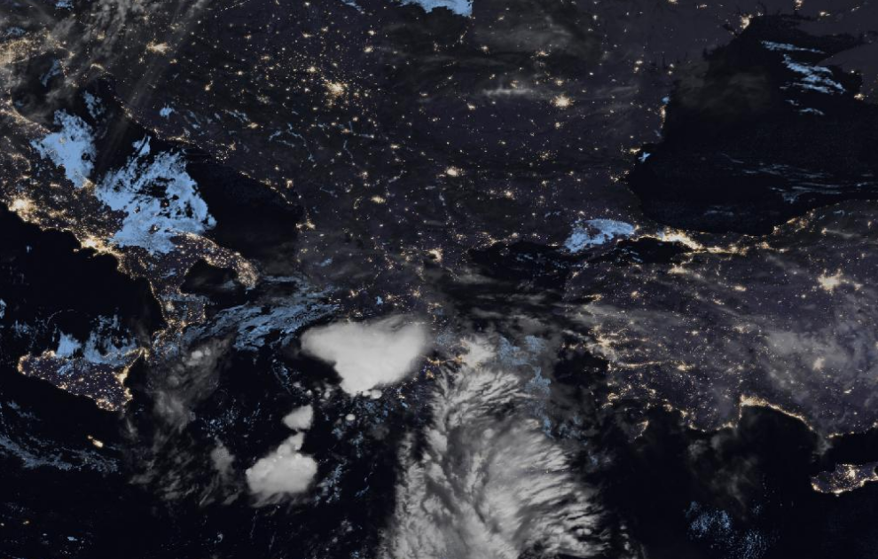 Τελευταία δορυφορική εικόνα νεφοκάλυψης