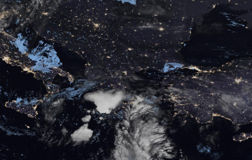 Τελευταία δορυφορική εικόνα νεφοκάλυψης Τελευταία δορυφορική εικόνα νεφοκάλυψης