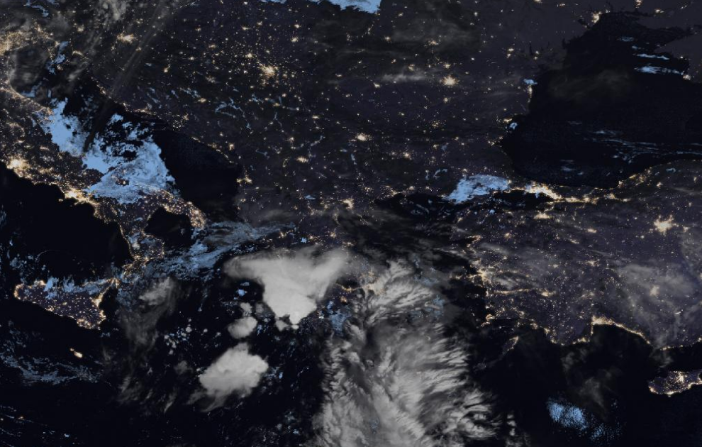 Τελευταία δορυφορική εικόνα νεφοκάλυψης Τελευταία δορυφορική εικόνα νεφοκάλυψης