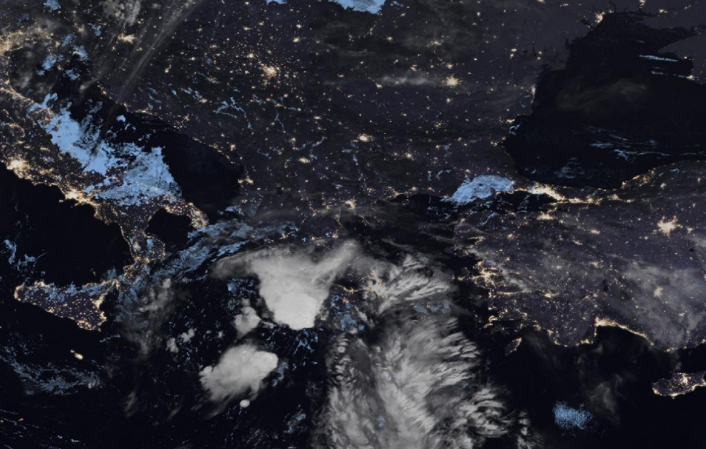 Τελευταία δορυφορική εικόνα νεφοκάλυψης Τελευταία δορυφορική εικόνα νεφοκάλυψης