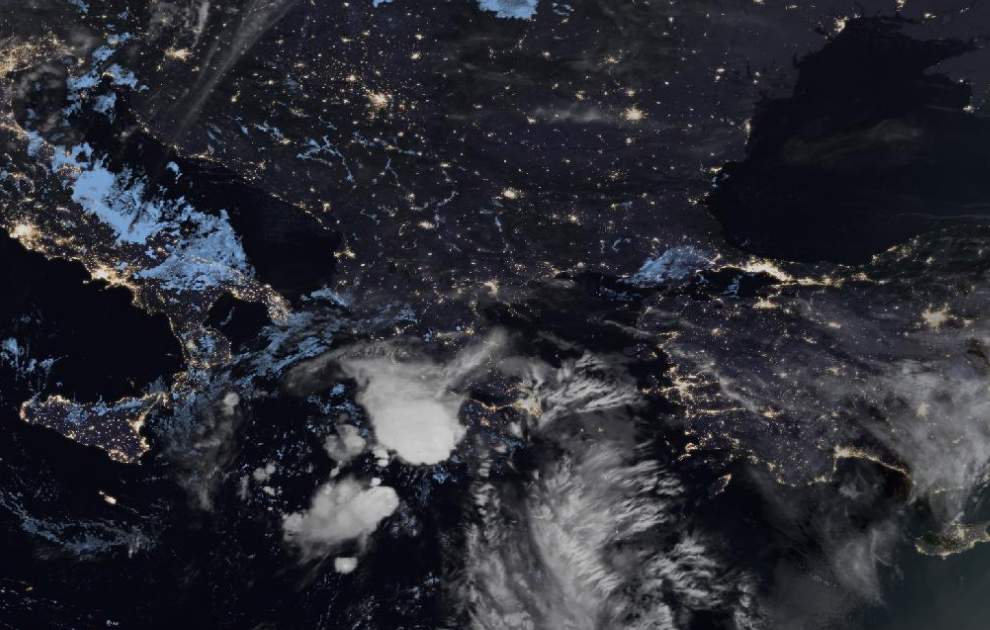 Τελευταία δορυφορική εικόνα νεφοκάλυψης Τελευταία δορυφορική εικόνα νεφοκάλυψης