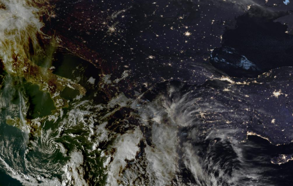 Τελευταία δορυφορική εικόνα νεφοκάλυψης