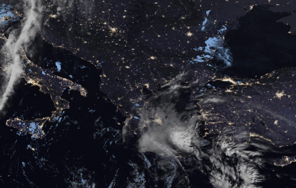 Τελευταία δορυφορική εικόνα νεφοκάλυψης