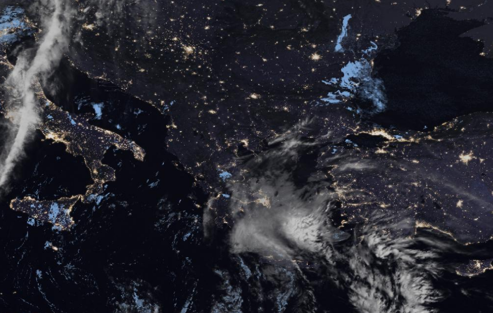 Τελευταία δορυφορική εικόνα νεφοκάλυψης