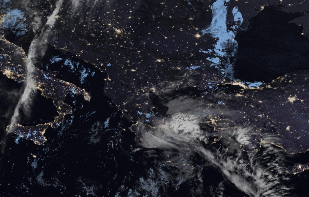 Τελευταία δορυφορική εικόνα νεφοκάλυψης