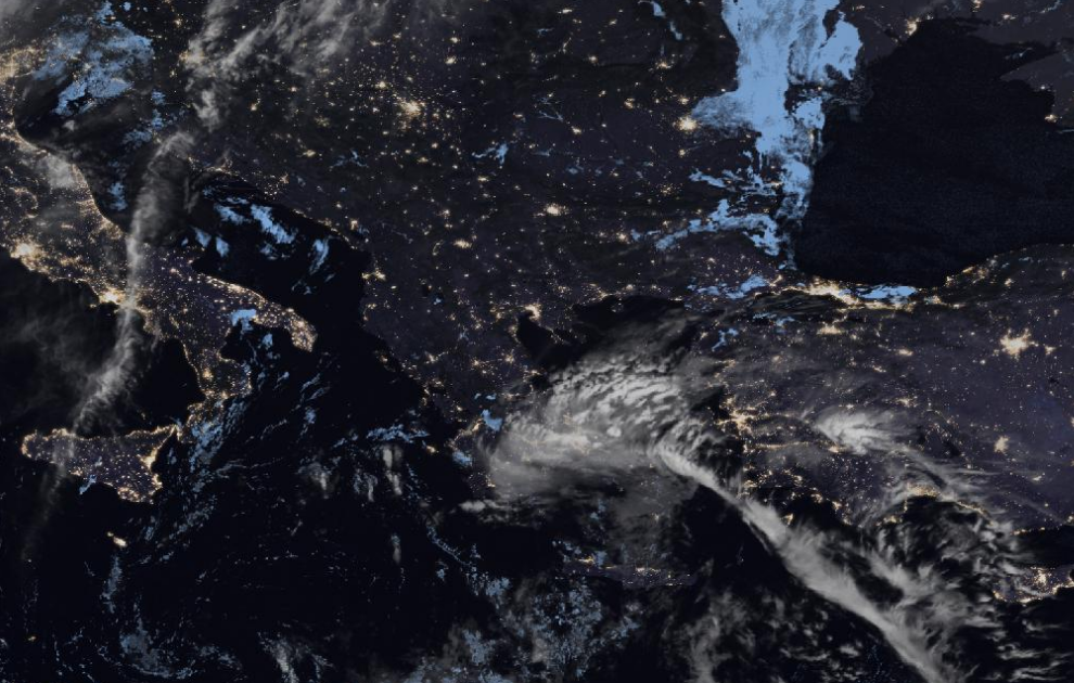 Τελευταία δορυφορική εικόνα νεφοκάλυψης