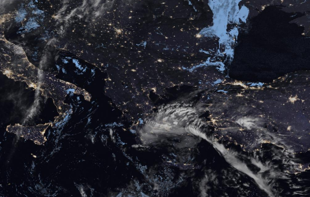 Τελευταία δορυφορική εικόνα νεφοκάλυψης