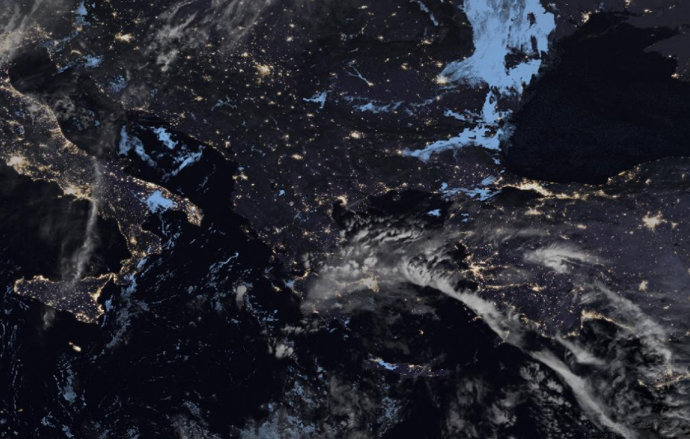 Τελευταία δορυφορική εικόνα νεφοκάλυψης