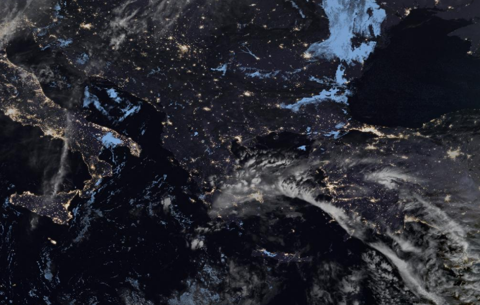 Τελευταία δορυφορική εικόνα νεφοκάλυψης