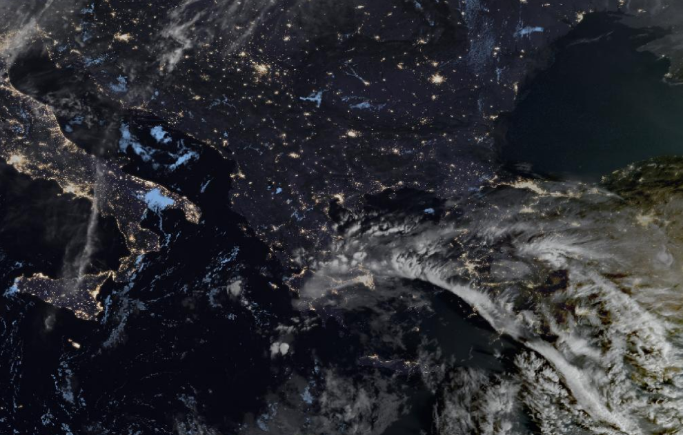 Τελευταία δορυφορική εικόνα νεφοκάλυψης