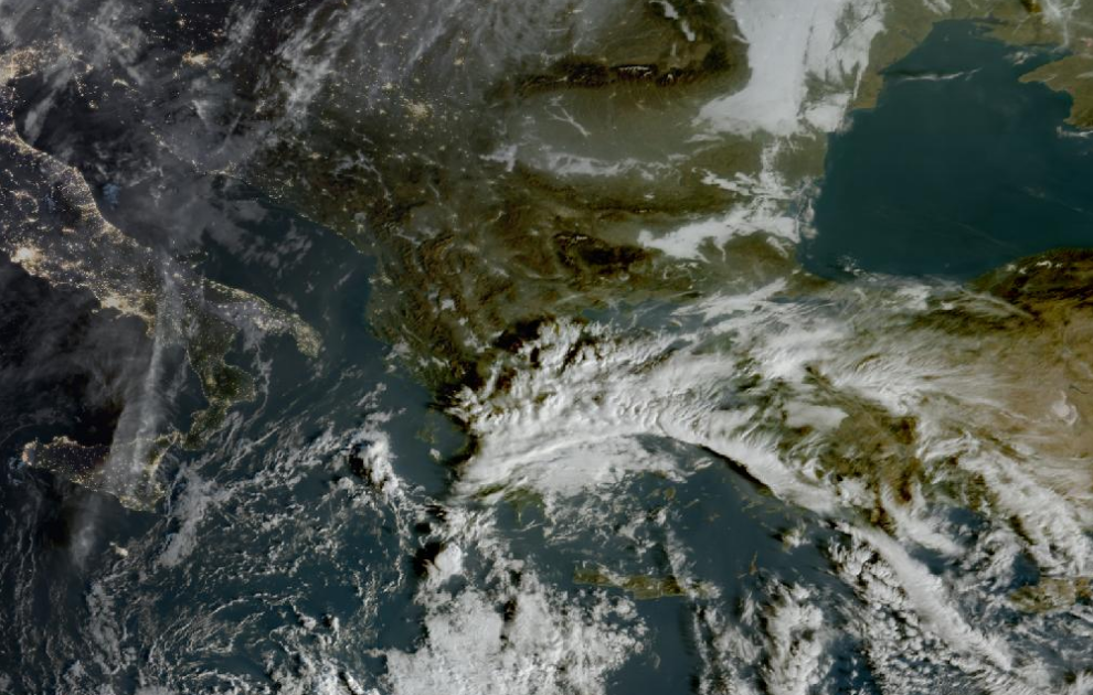 Τελευταία δορυφορική εικόνα νεφοκάλυψης