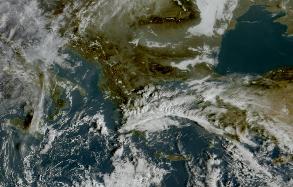 Τελευταία δορυφορική εικόνα νεφοκάλυψης