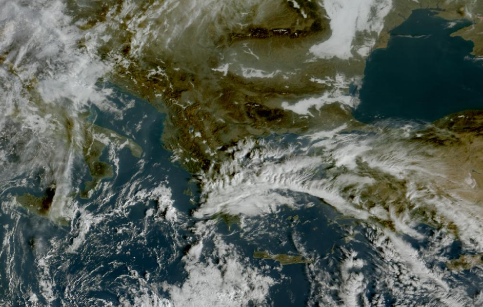 Τελευταία δορυφορική εικόνα νεφοκάλυψης