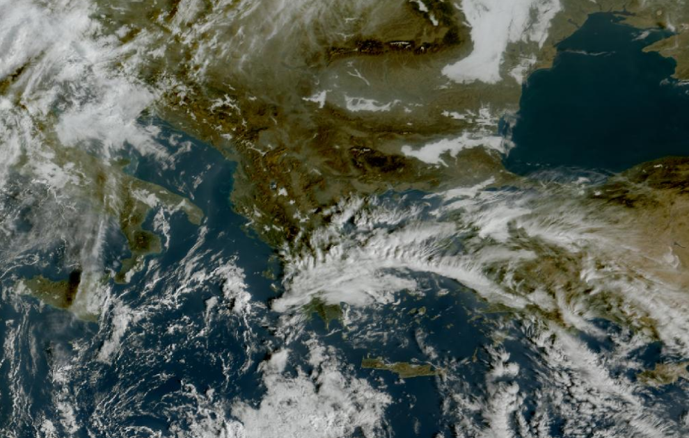 Τελευταία δορυφορική εικόνα νεφοκάλυψης