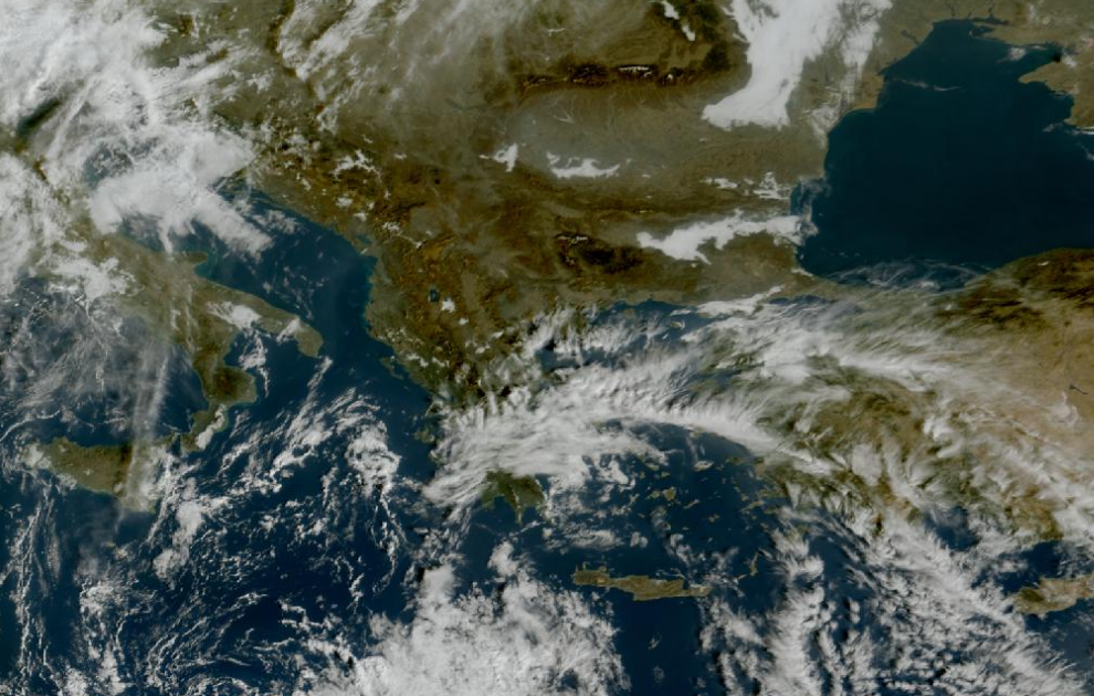 Τελευταία δορυφορική εικόνα νεφοκάλυψης Τελευταία δορυφορική εικόνα νεφοκάλυψης