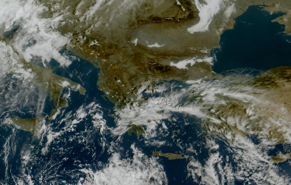 Τελευταία δορυφορική εικόνα νεφοκάλυψης