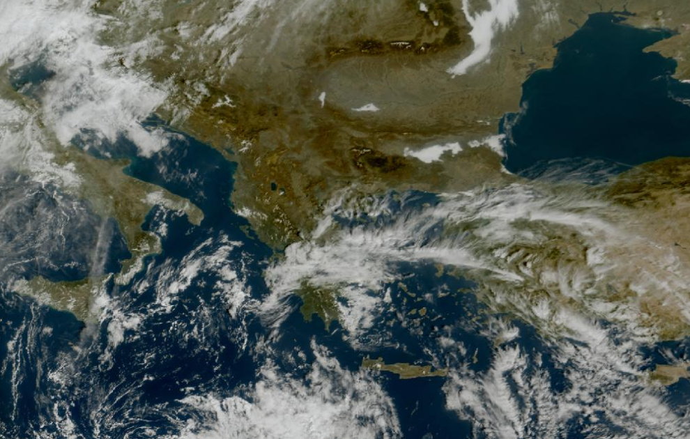 Τελευταία δορυφορική εικόνα νεφοκάλυψης