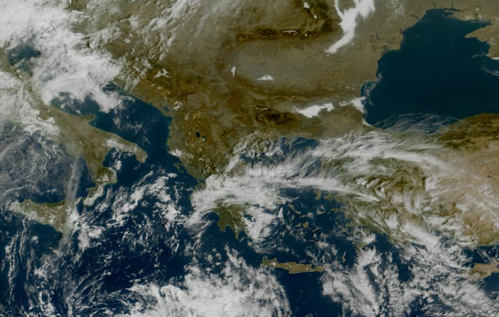 Τελευταία δορυφορική εικόνα νεφοκάλυψης