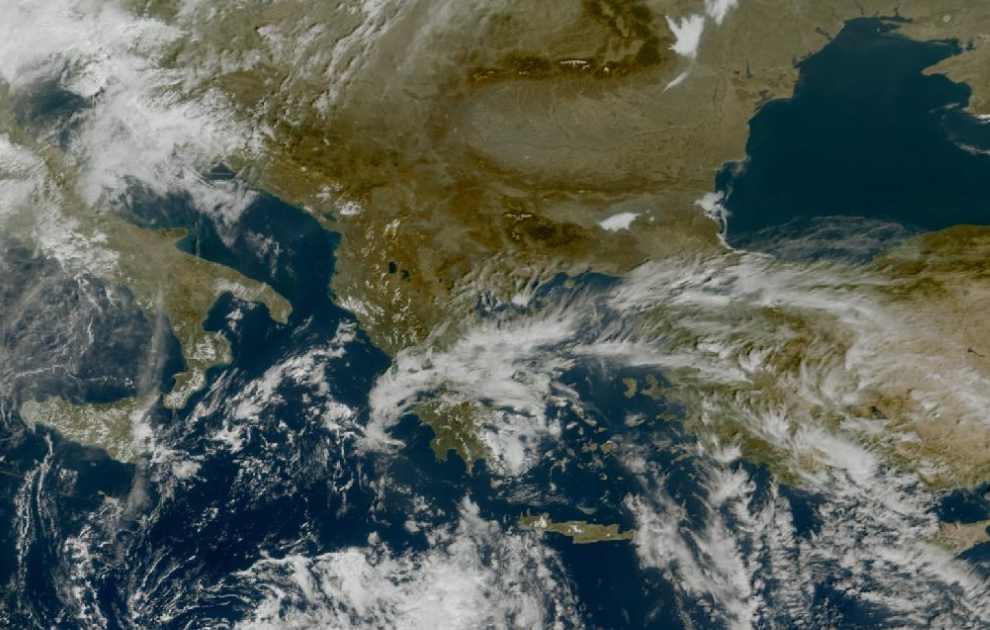 Τελευταία δορυφορική εικόνα νεφοκάλυψης