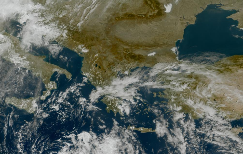 Τελευταία δορυφορική εικόνα νεφοκάλυψης